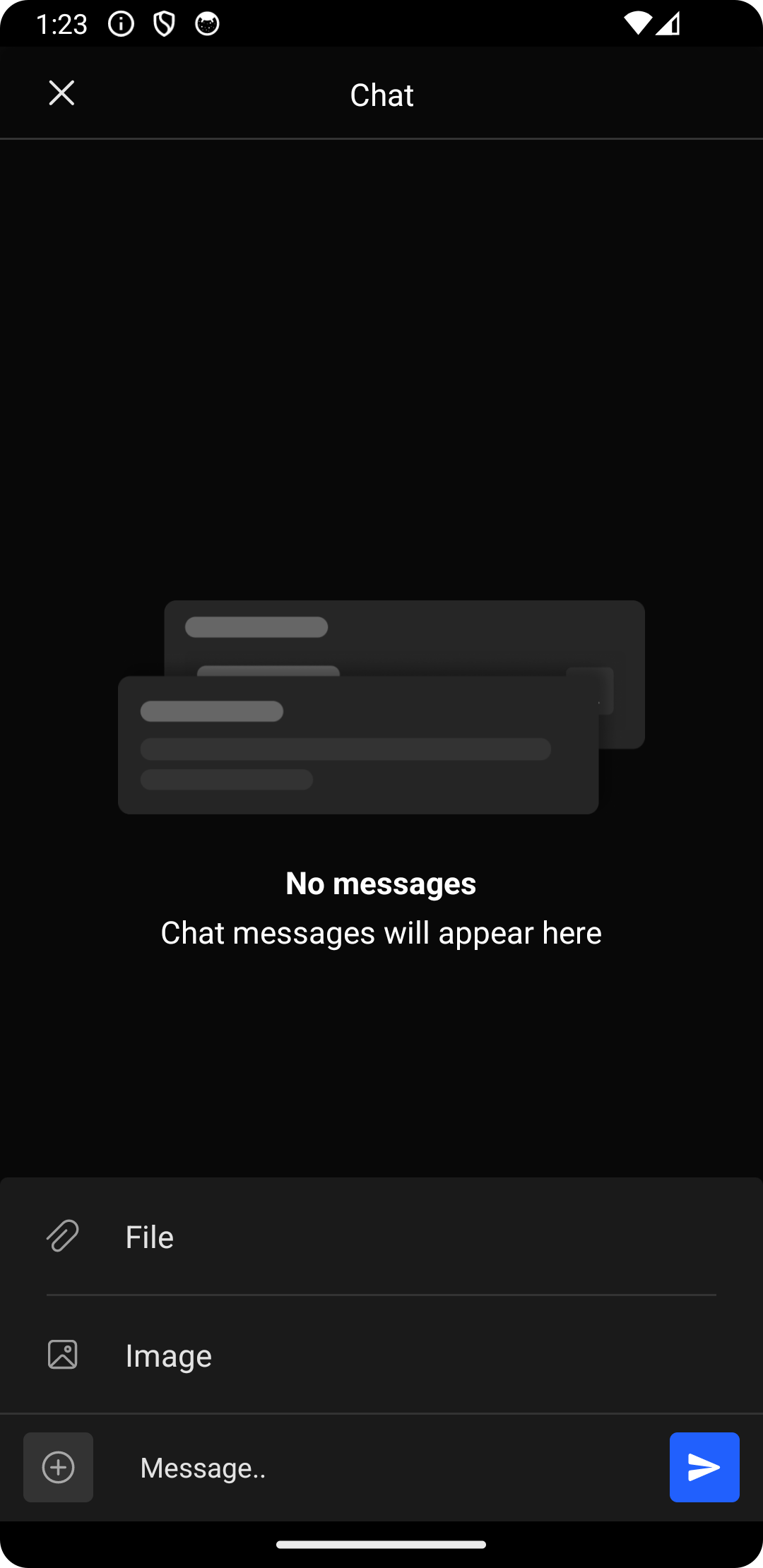 Prebuilt Chat Screen Send Options